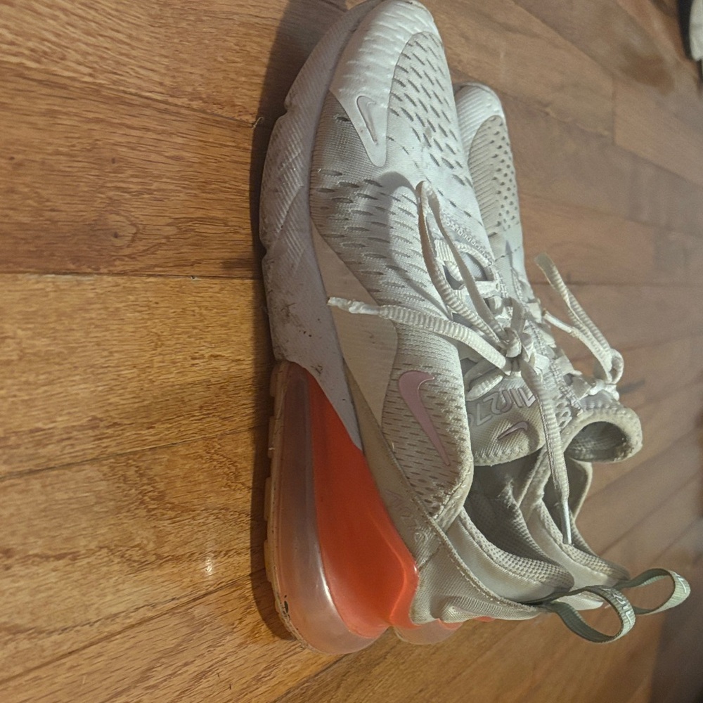 Nike Air Max 270 White with Orange Sole
